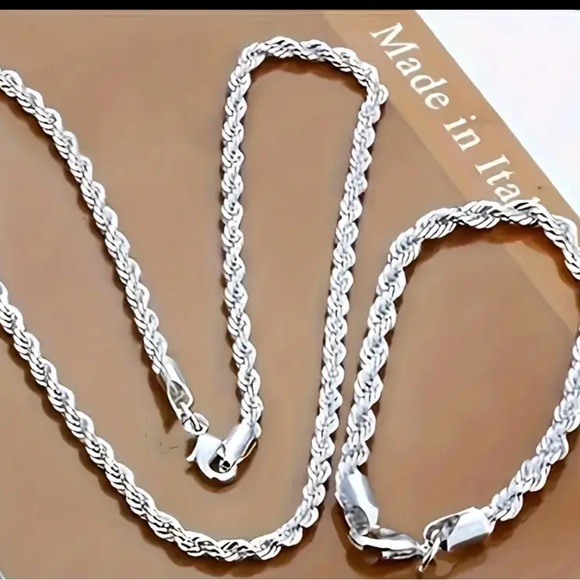 Twisted Chain and Bracelet Set - Picture 6 of 6